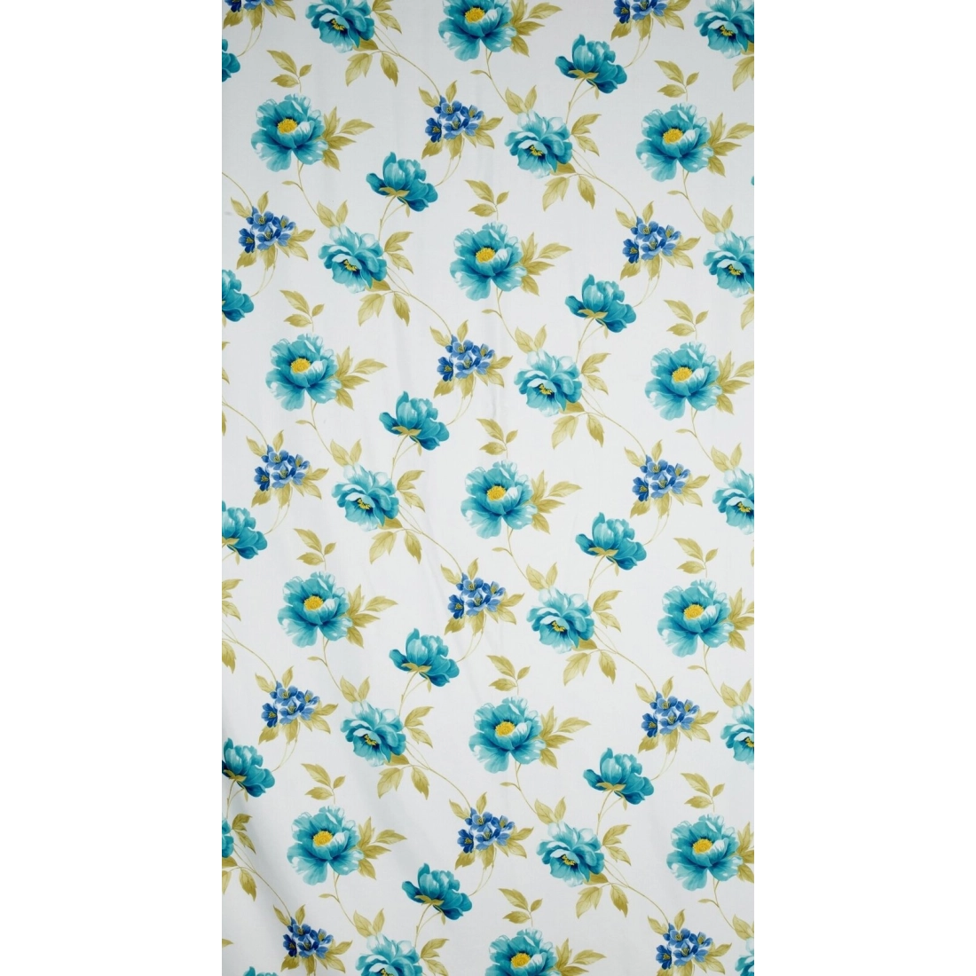 Záves 140x250 cm matný biely, modrý na kovové krúžky ALMA