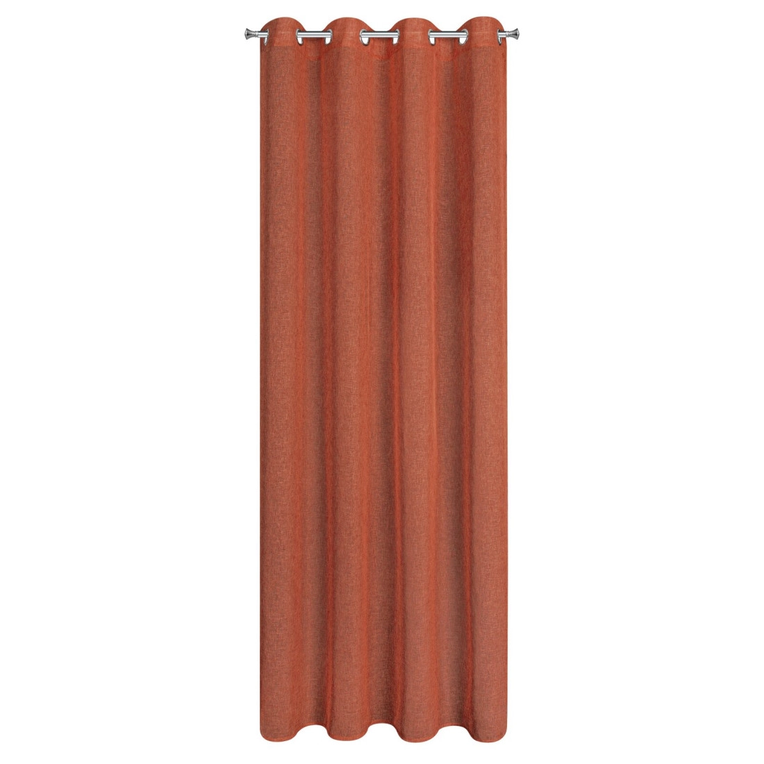 Záves 140x250 cm matný etamínový polyesterový hrdzavý na kovové krúžky ANGELIKA