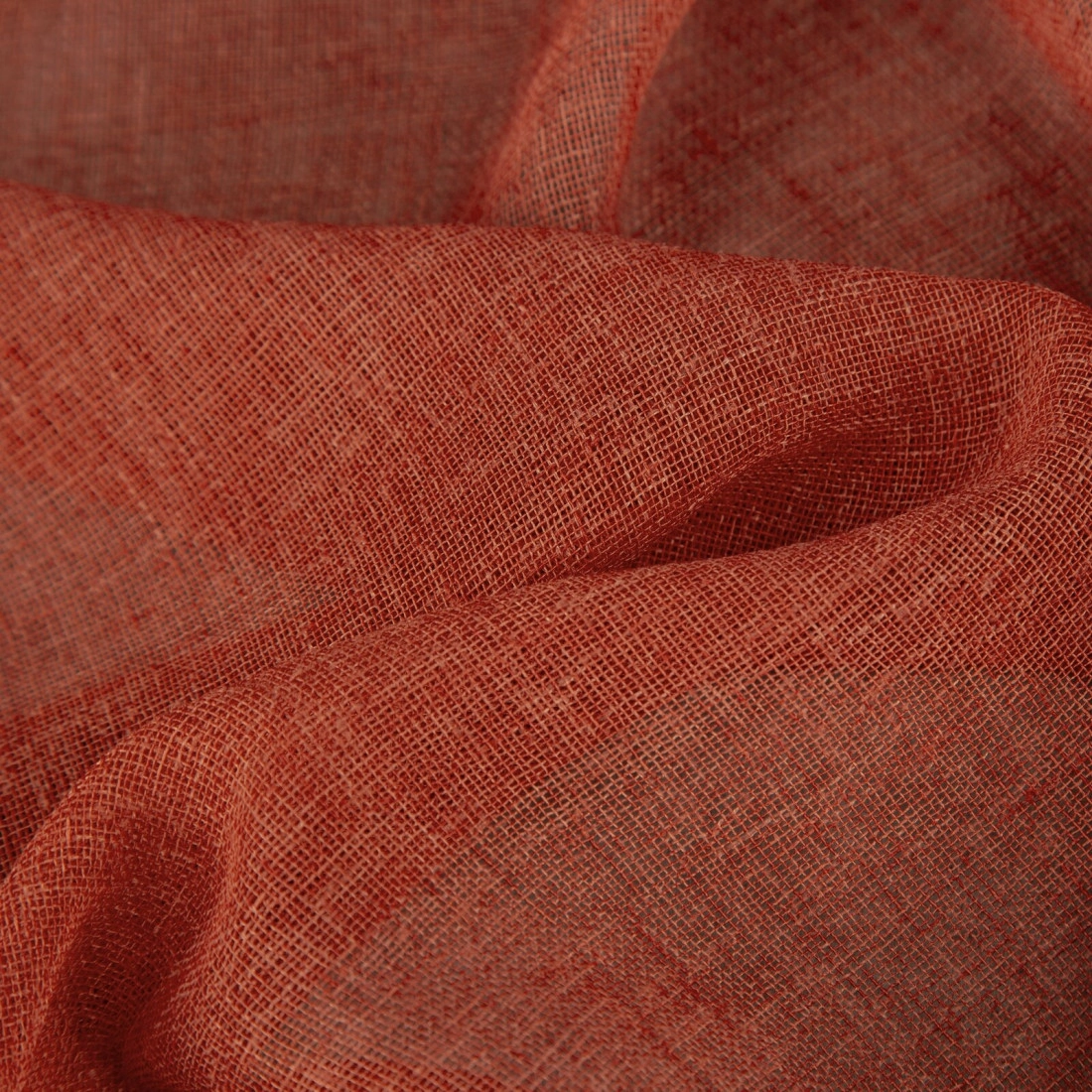 Záves 140x250 cm matný etamínový polyesterový hrdzavý na kovové krúžky ANGELIKA