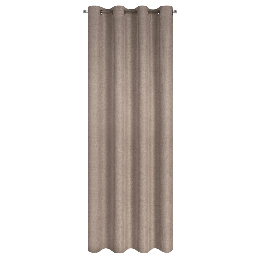 Záves 140x250 cm matný hnedý na kovové krúžky ADELINA