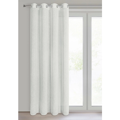 Záves 140x250 cm matný krémový na kovové krúžky ANGELIKA