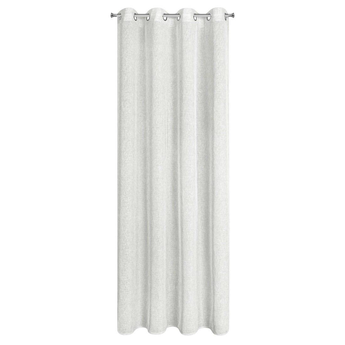 Záves 140x250 cm matný krémový na kovové krúžky ANGELIKA