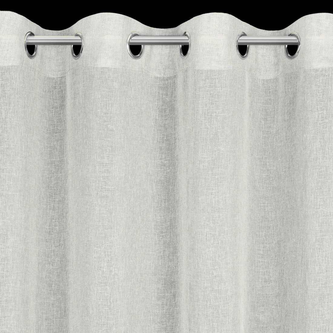 Záves 140x250 cm matný krémový na kovové krúžky ANGELIKA
