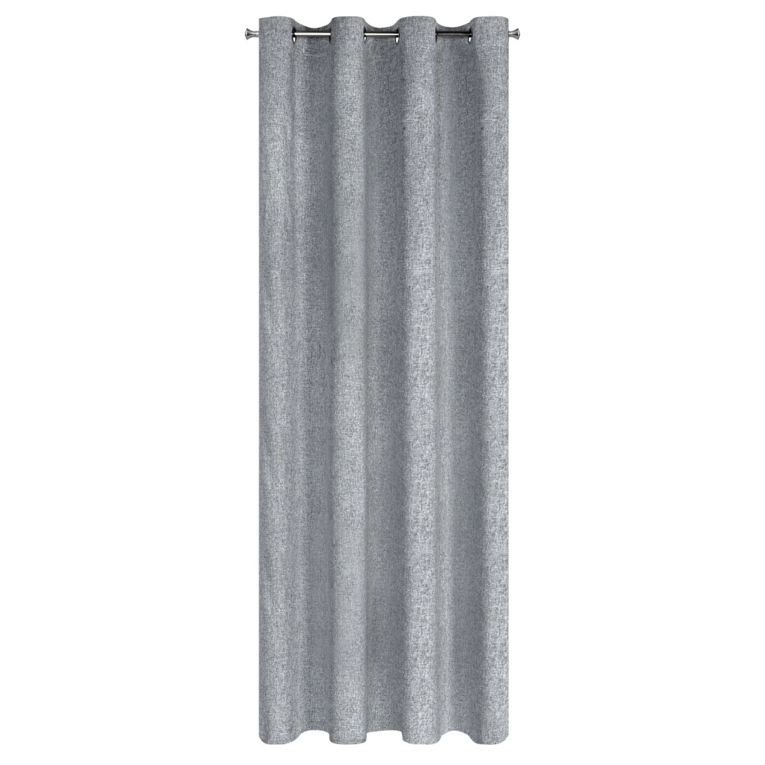 Záves 140x250 cm matný oceľový na kovové krúžky ADELINA