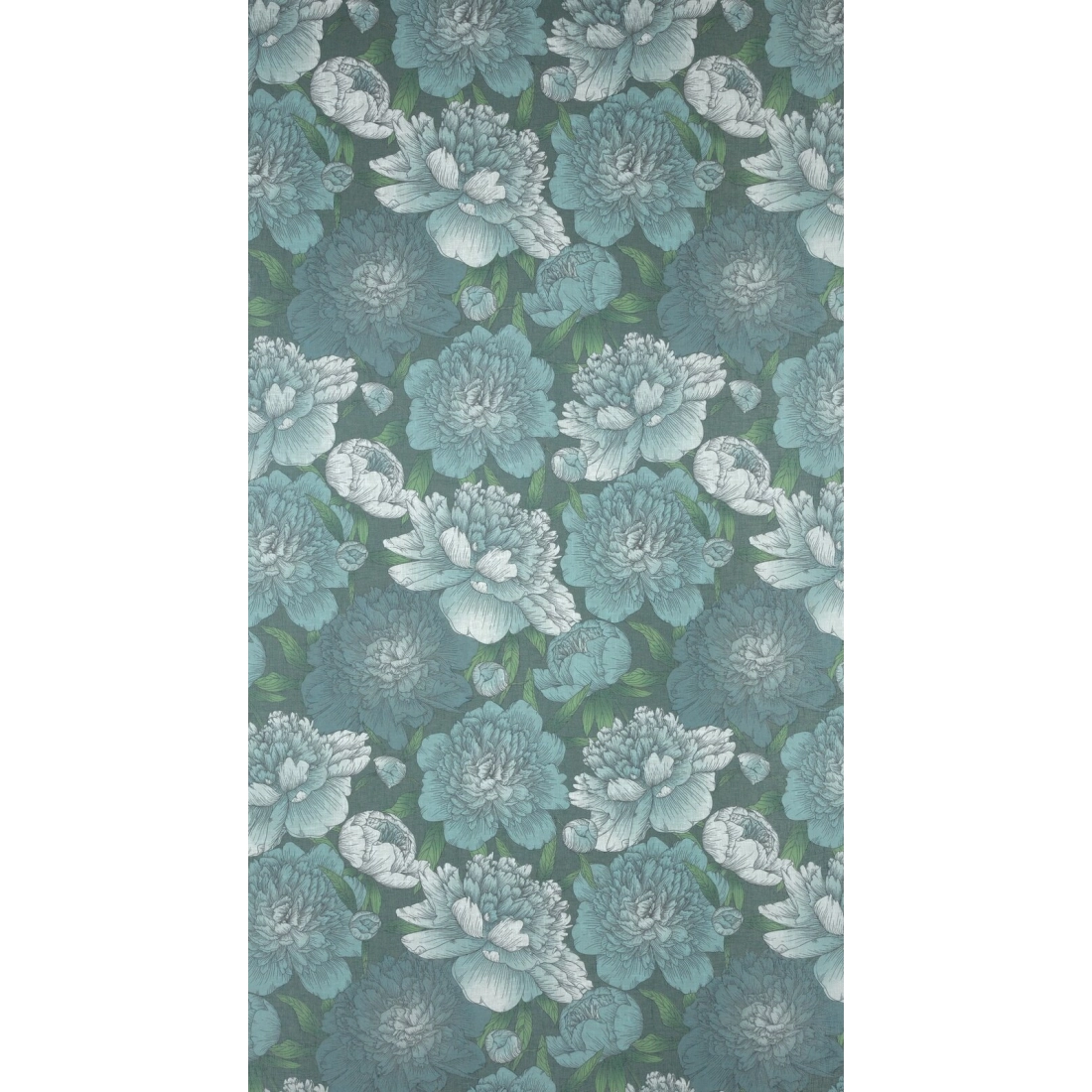 Záves 140x250 cm matný olivový, tyrkysový na kovové krúžky ASTER