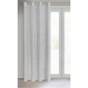 Záves 140x250 cm matný polyester sivý, strieborný na kovové krúžky AGNES