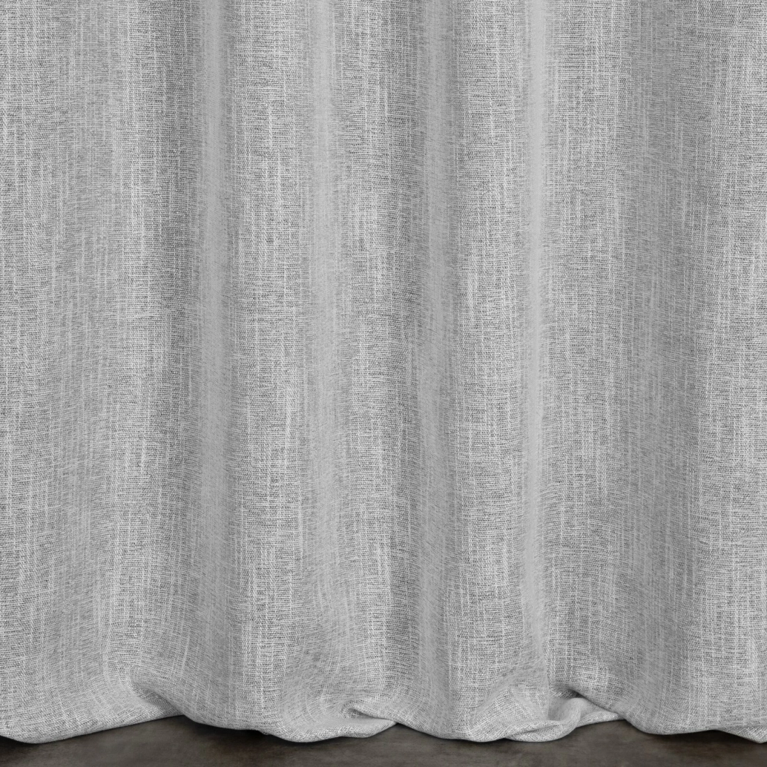 Záves 140x250 cm matný polyester sivý, strieborný na kovové krúžky AGNES