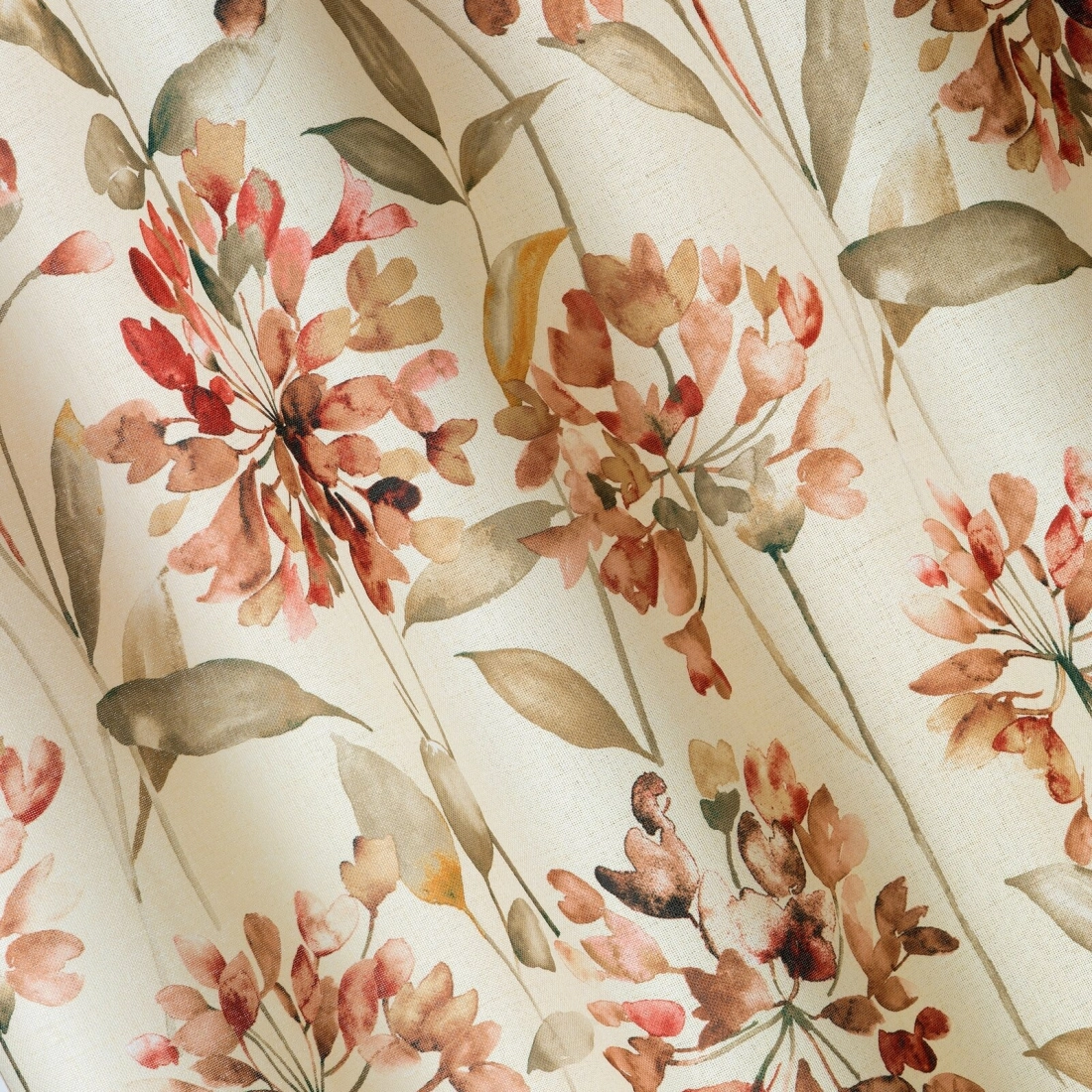 Záves 140x250 cm matný prírodný ružový na kovové krúžky JENNY