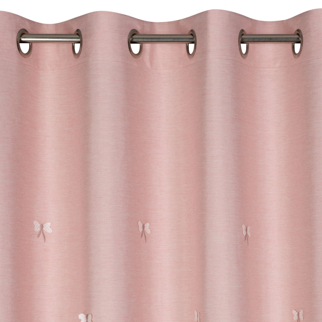 Záves 140x250 cm matný ružový na kovové krúžky WENDY