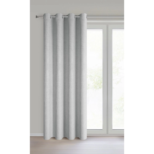 Závěs 140 x 250 cm matně stříbrný na kovových kroužcích LINDA