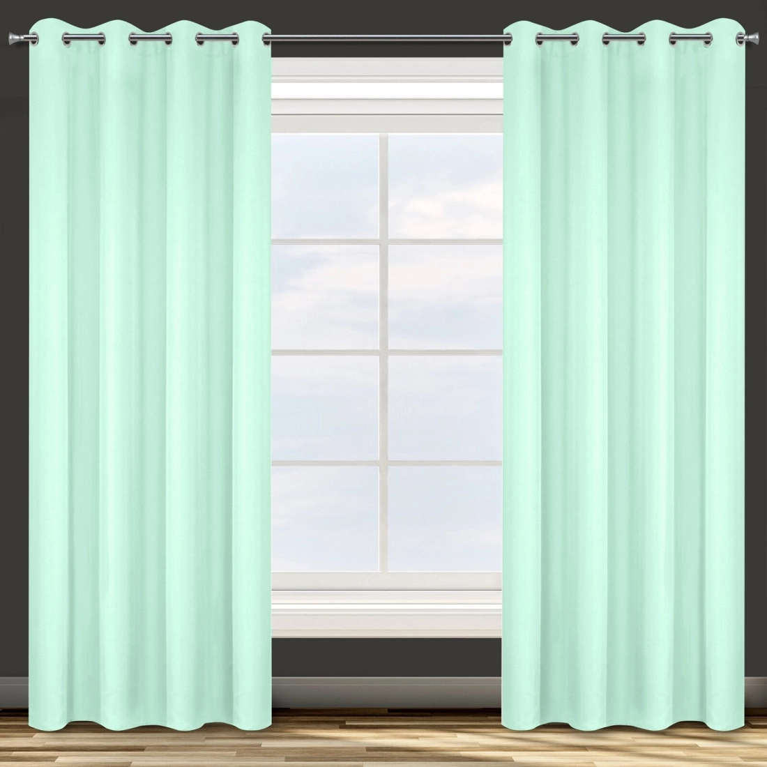 Záves 140x250 cm matný svetlomätový na kovové krúžky ADORE Design 91