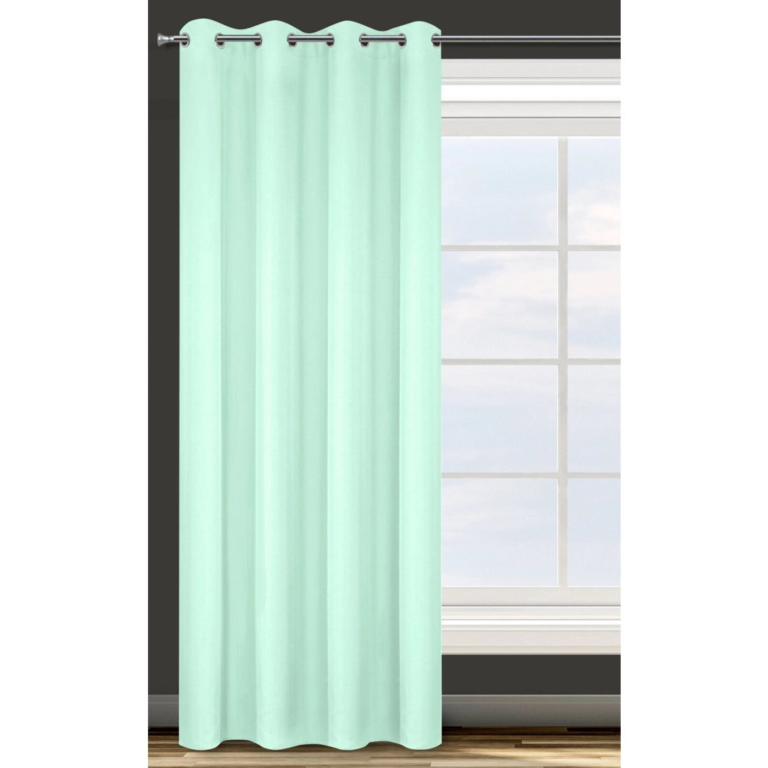 Záves 140x250 cm matný svetlomätový na kovové krúžky ADORE Design 91