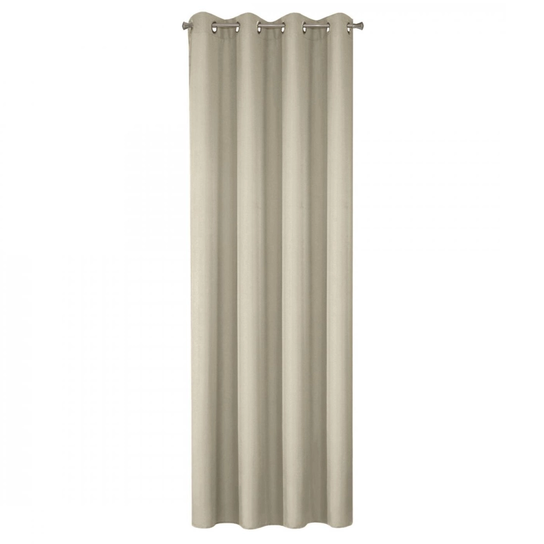 Záves 140x250 cm matný tmavobéžový na kovové krúžky RITA