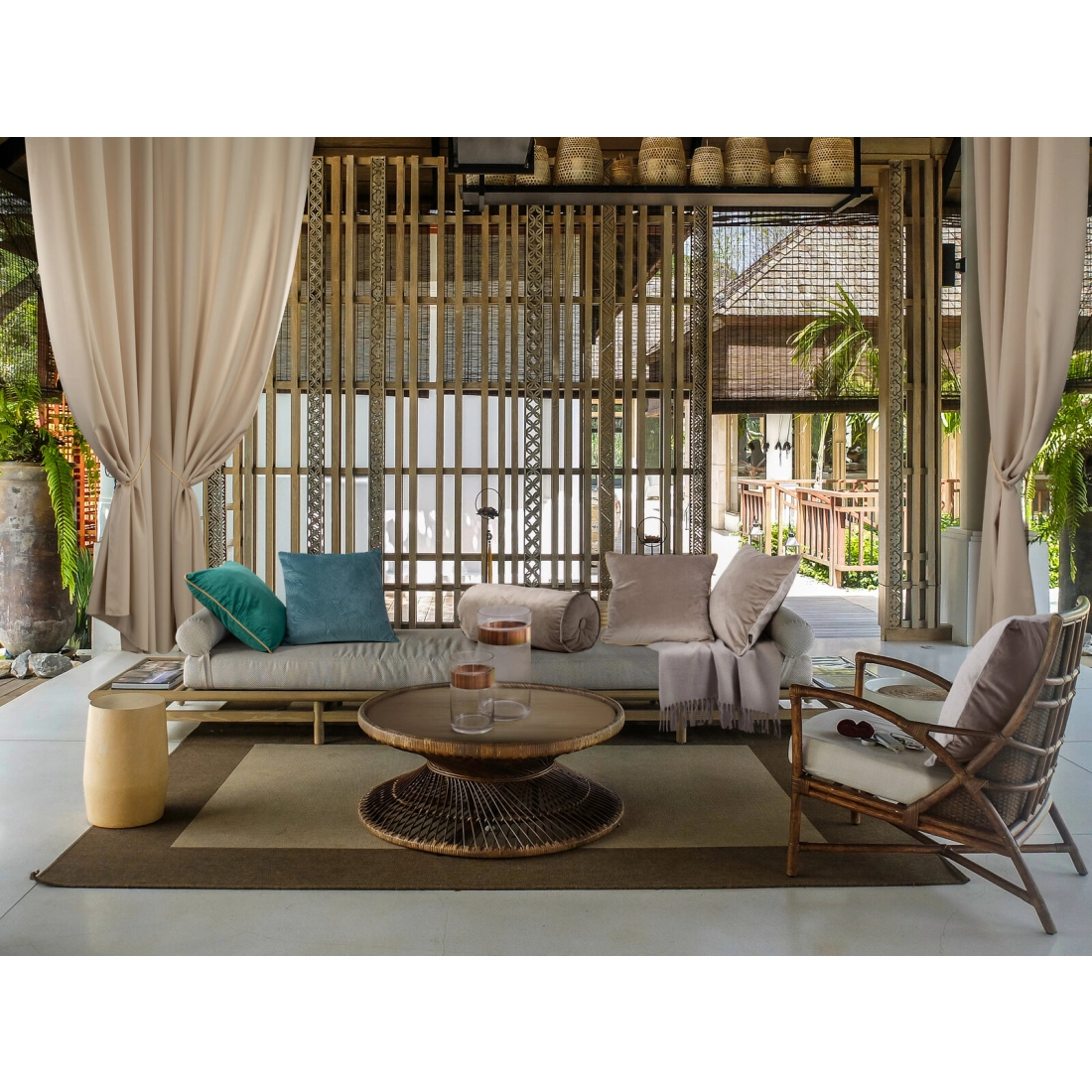 Záves 140x250 cm matný tmavobéžový na kovové krúžky RITA