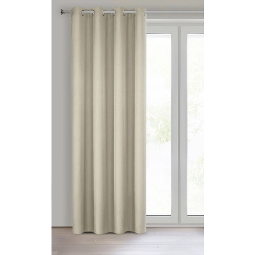 Záves 140x250 cm matný tmavobéžový na kovové krúžky RITA