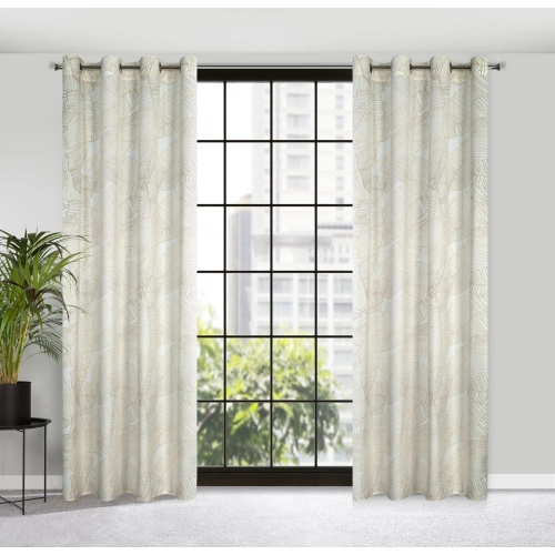 Záves 140x250 cm matný zamatový biely, béžový na kovové krúžky LUNA 2 - Limited Collection