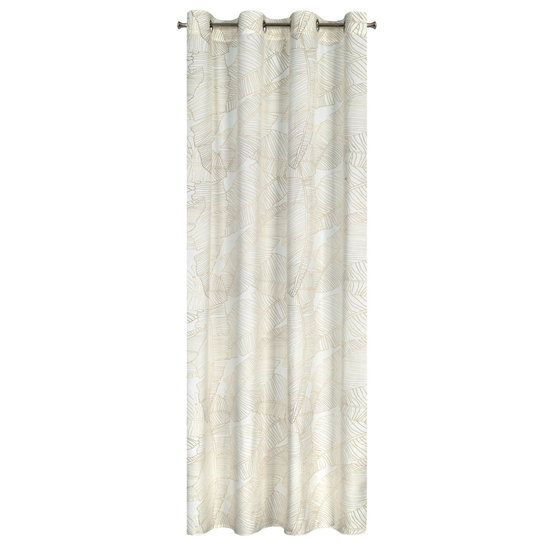 Závěs 140 x 250 cm matný sametový bílý, béžový na kovových kroužcích LUNA 2 - Limited Collection