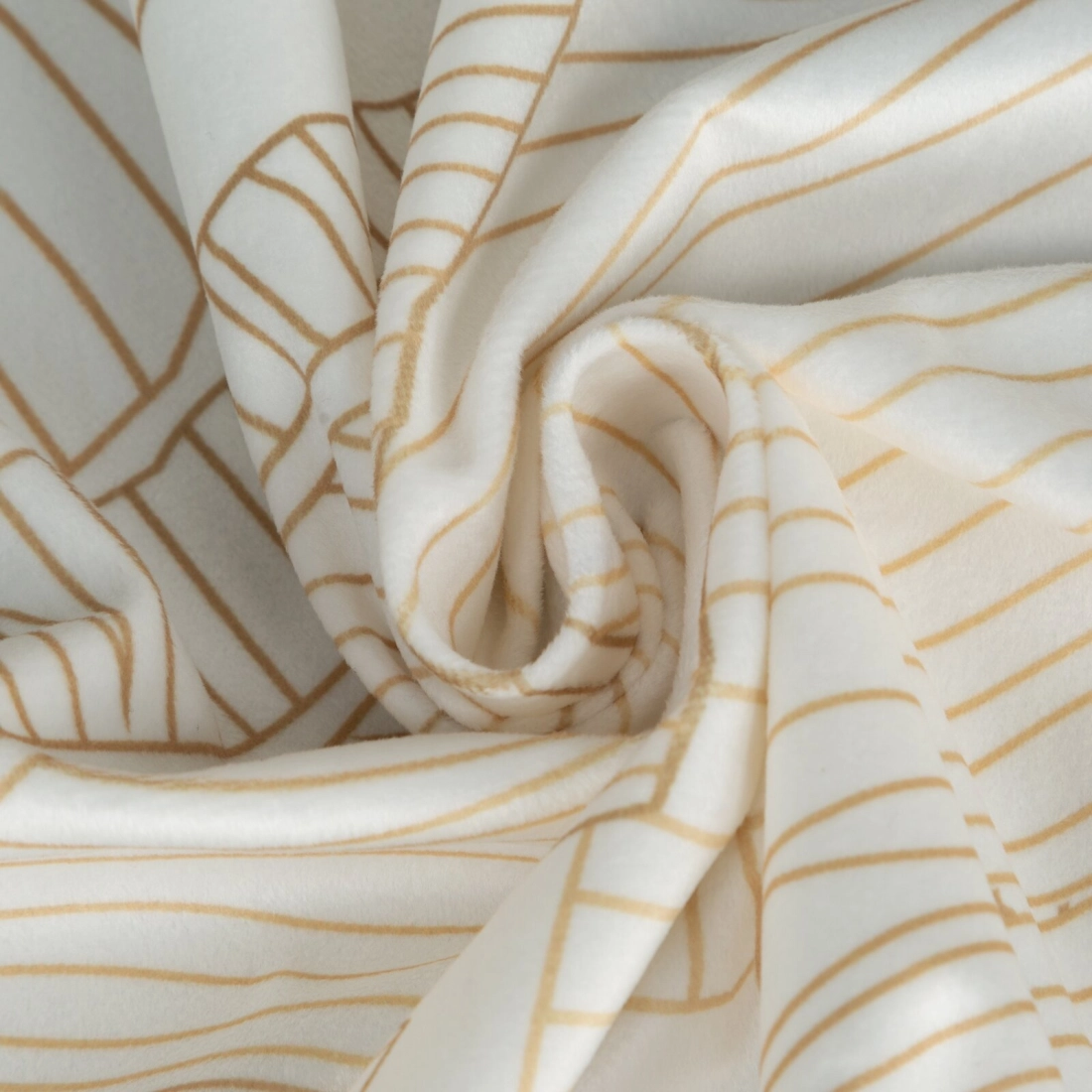 Závěs 140 x 250 cm matný sametový bílý, béžový na kovových kroužcích LUNA 2 - Limited Collection