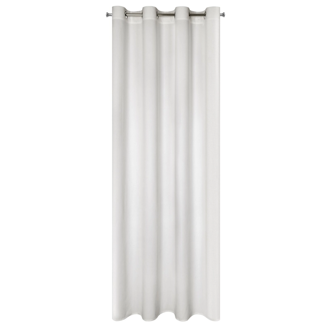 Záves 140x250 cm matný zamatový biely na kovové krúžky MILO