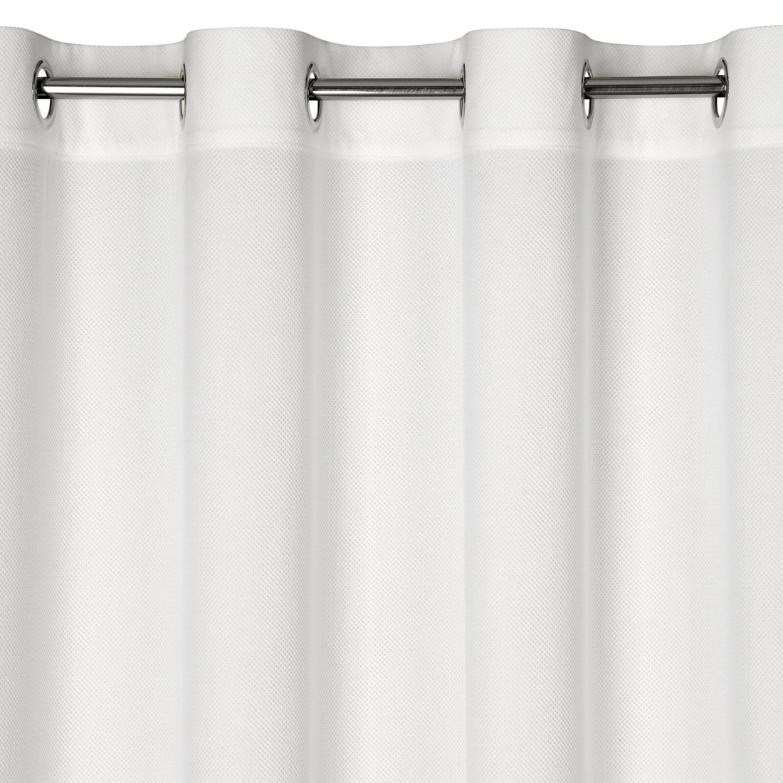 Záves 140x250 cm matný zamatový biely na kovové krúžky MILO