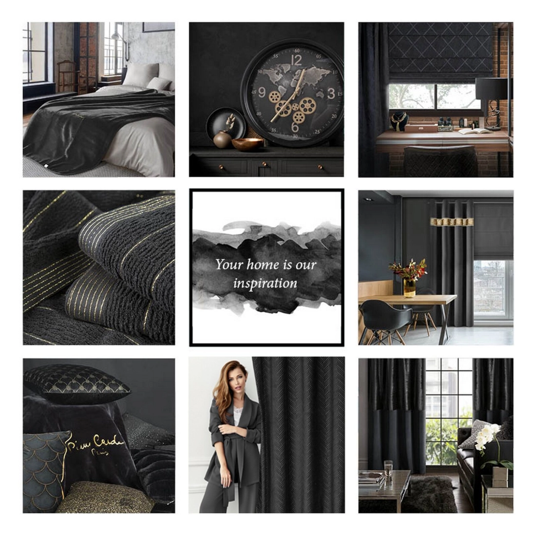 Záves 140x250 cm matný zamatový čierny na kovové krúžky ISLA