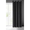 Záves 140x250 cm matný zamatový čierny na kovové krúžky ISLA