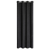 Záves 140x250 cm matný zamatový čierny na kovové krúžky ISLA