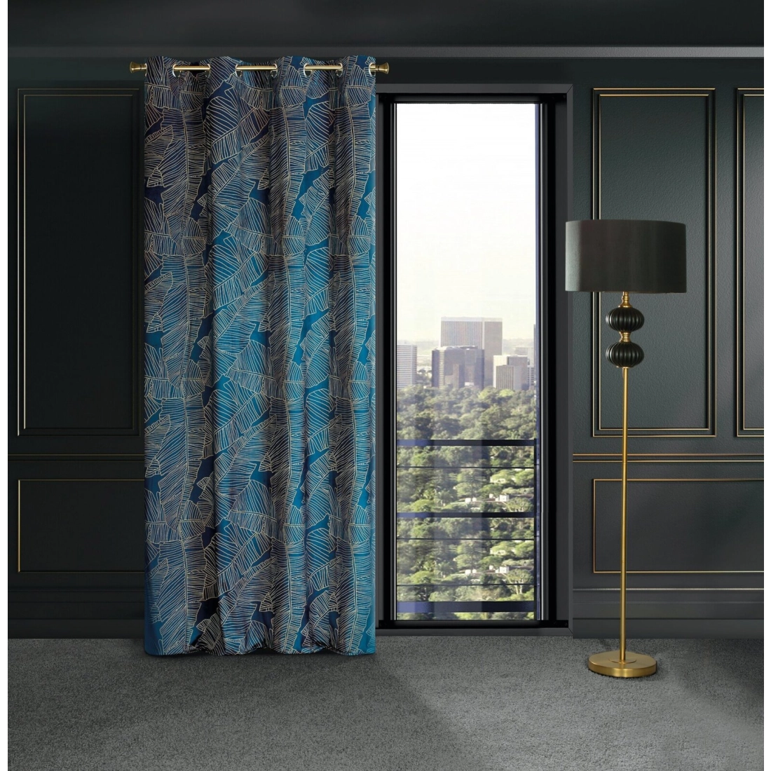 Závěs 140 x 250 cm matný sametový granátový, béžový na kovových kroužcích MUSA 2 - Limited Collection