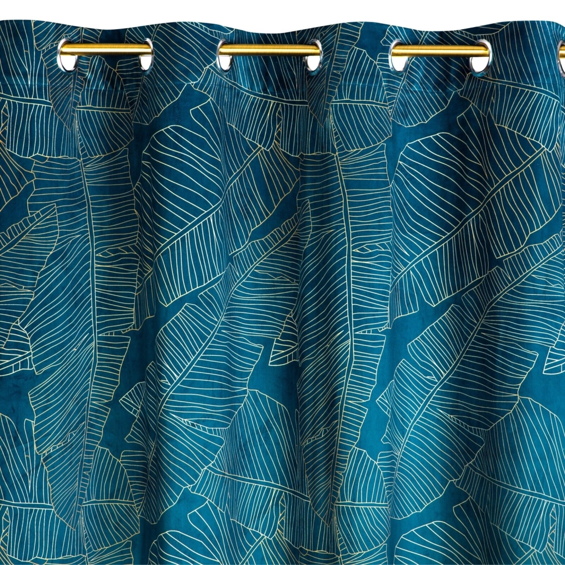 Závěs 140 x 250 cm matný sametový granátový, béžový na kovových kroužcích MUSA 2 - Limited Collection