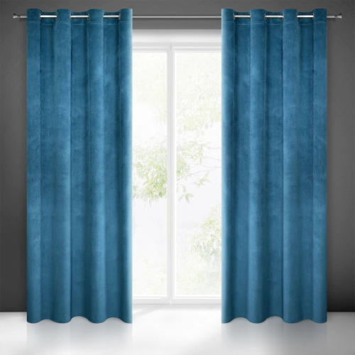 Záves 140x250 cm matný zamatový granátový na kovové krúžky MILO