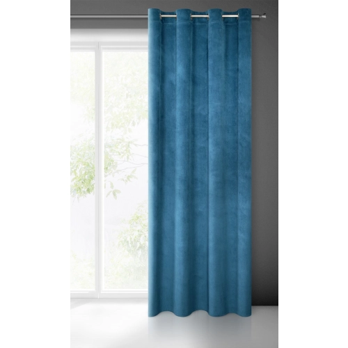 Záves 140x250 cm matný zamatový granátový na kovové krúžky MILO