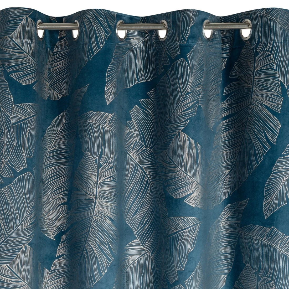 Závěs 140 x 250 cm matný sametový granátový, šampaňský na kovových kroužcích MUSA 2 - Limited Collection