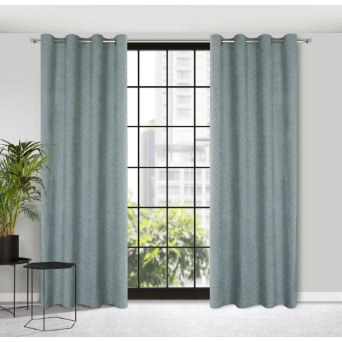 Záves 140x250 cm matný zamatový oceľový na kovové krúžky ISLA