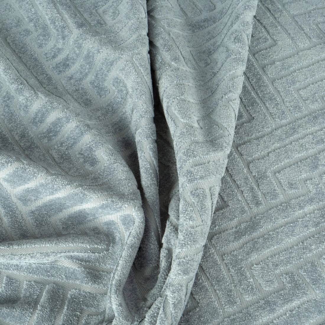 Záves 140x250 cm matný zamatový oceľový na kovové krúžky ISLA