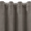 Záves 140x250 cm matný zamatový sivý na kovové krúžky MILO