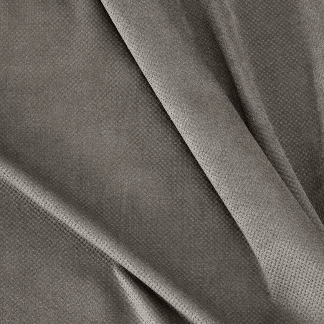 Záves 140x250 cm matný zamatový sivý na kovové krúžky MILO