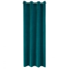 Záves 140x250 cm matný zamatový tmavotyrkysový na kovové krúžky MILO