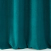 Záves 140x250 cm matný zamatový tmavotyrkysový na kovové krúžky MILO