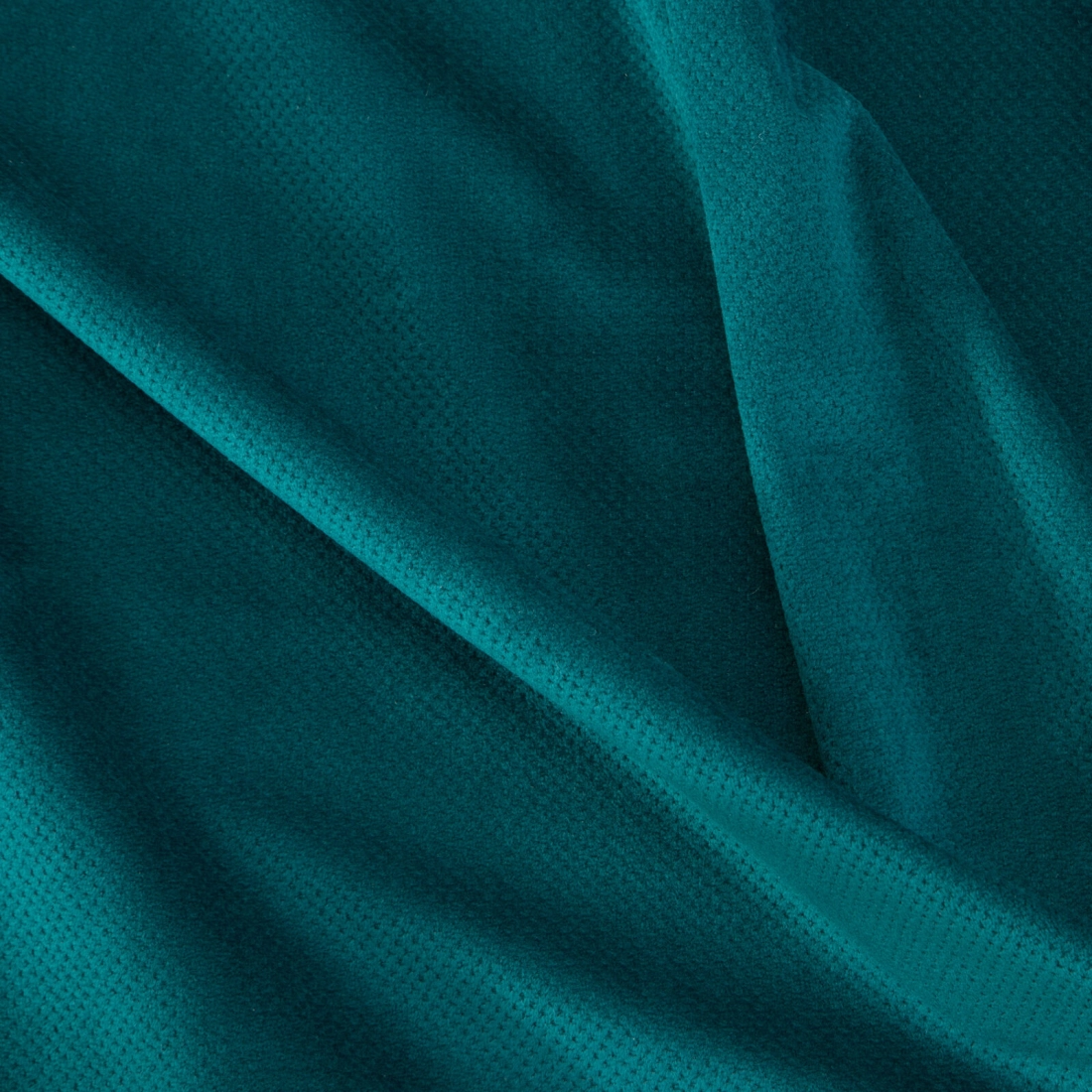 Záves 140x250 cm matný zamatový tmavotyrkysový na kovové krúžky MILO