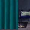Záves 140x250 cm matný zamatový tmavotyrkysový na kovové krúžky MILO