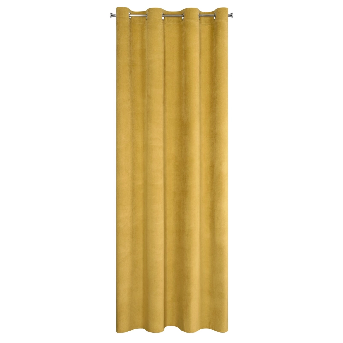 Záves 140x250 cm matný zamatový zlatý na kovové krúžky MILO