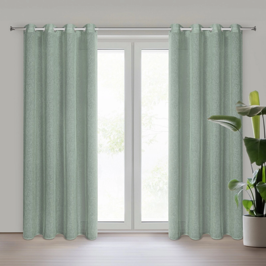 Záves 140x250 cm mätový na kovové krúžky ANGELIKA