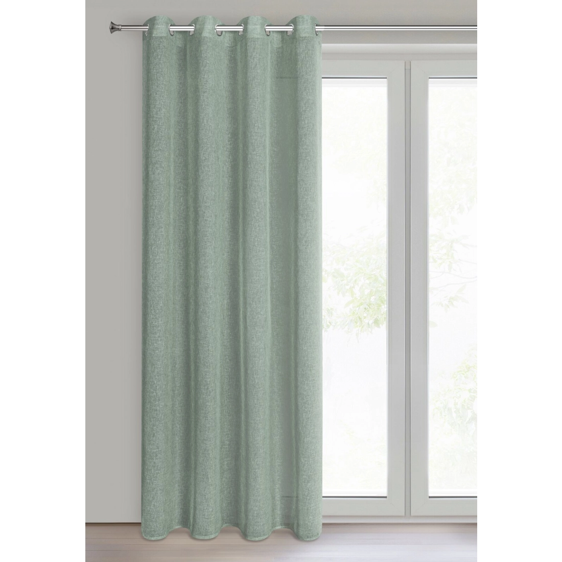 Záves 140x250 cm mätový na kovové krúžky ANGELIKA