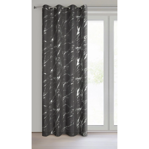 Záves 140x250 cm mikrofibra oceľový striebristý na kovové krúžky LANI