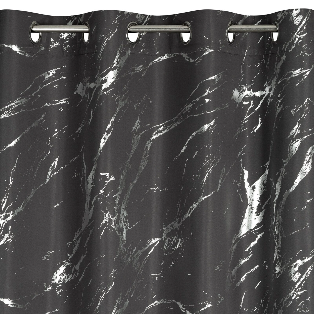 Záves 140x250 cm mikrofibra oceľový striebristý na kovové krúžky LANI