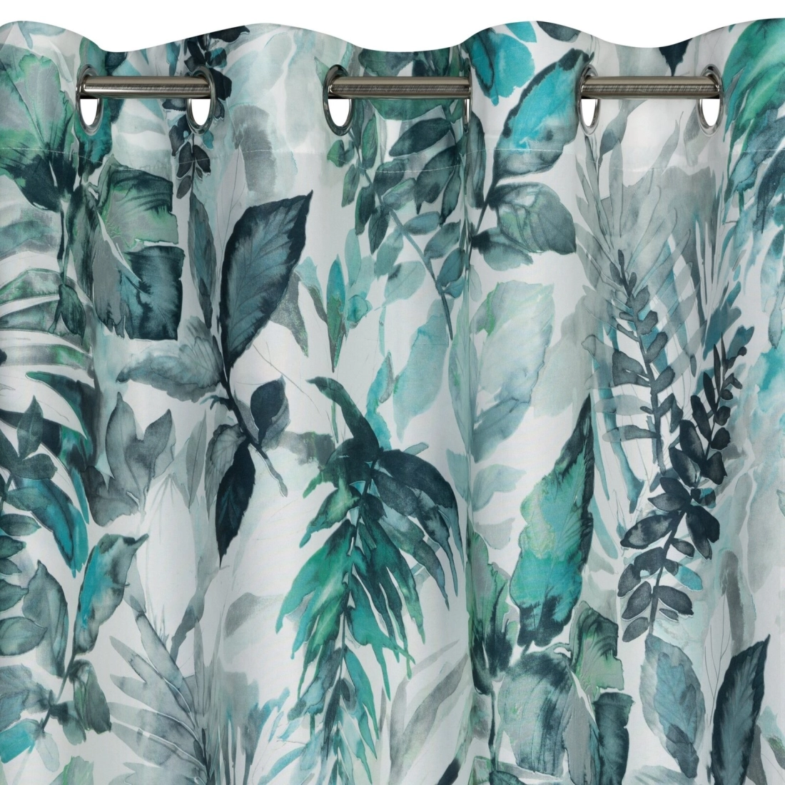 Záves 140x250 cm mikrovláknový bielo-zelený na kovové krúžky ADELINE Diva Line