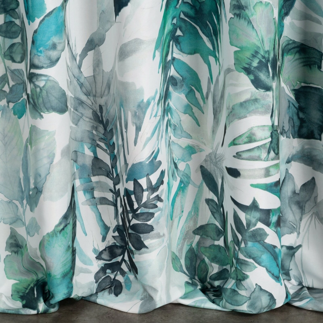 Záves 140x250 cm mikrovláknový bielo-zelený na kovové krúžky ADELINE Diva Line