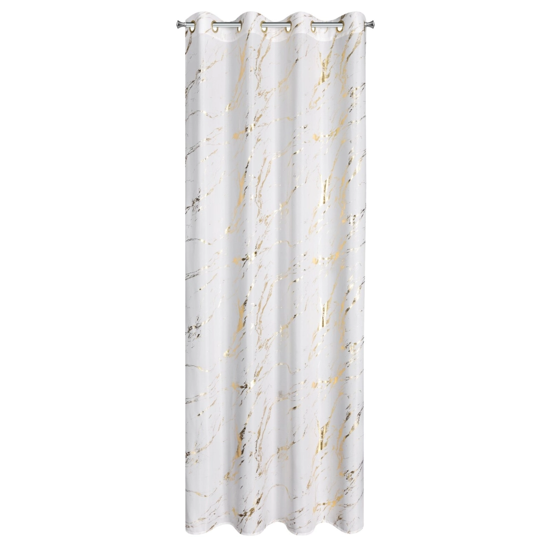 Záves 140x250 cm mikrovláknový bielo-zlatistý na kovové krúžky LANI
