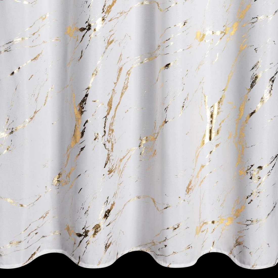 Záves 140x250 cm mikrovláknový bielo-zlatistý na kovové krúžky LANI