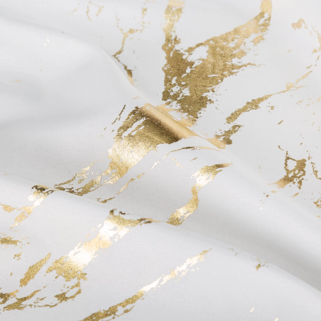 Záves 140x250 cm mikrovláknový bielo-zlatistý na kovové krúžky LANI